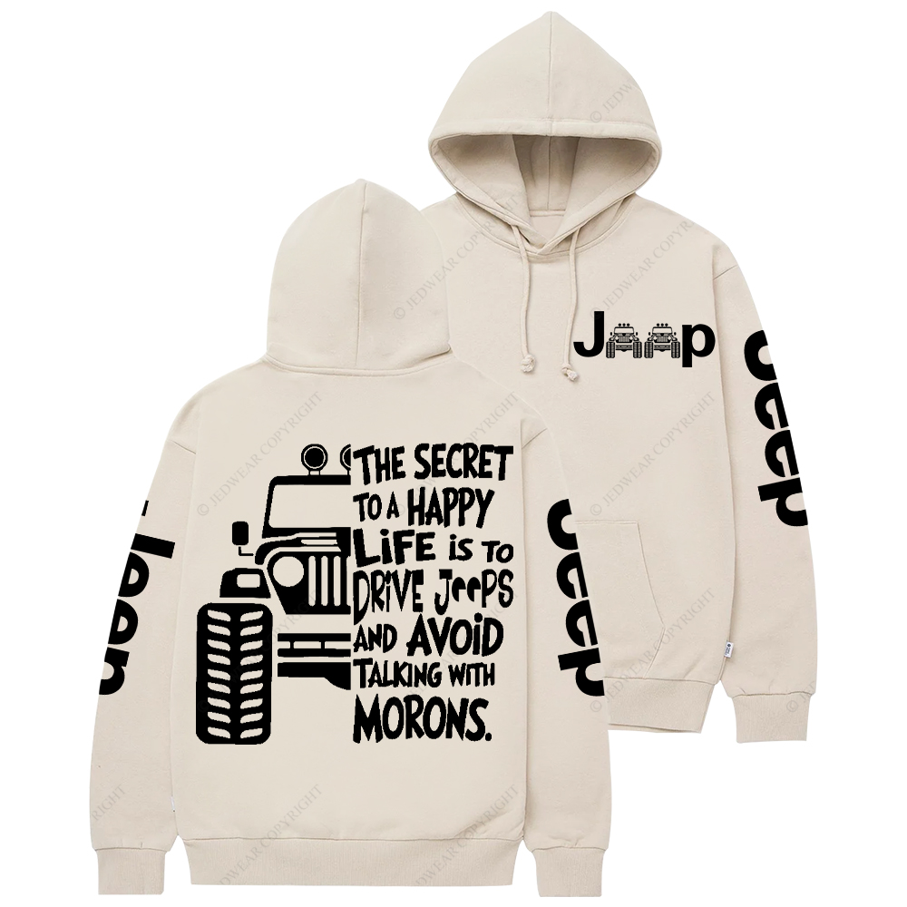 The Secret To A Happy Life Is To Drive Jp Casual Hoodie