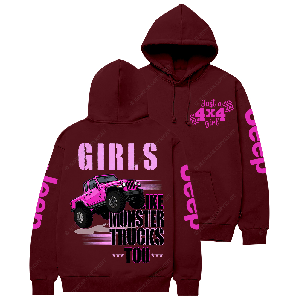 This Funny Monster Trucks Girls Jp Casual Hoodie