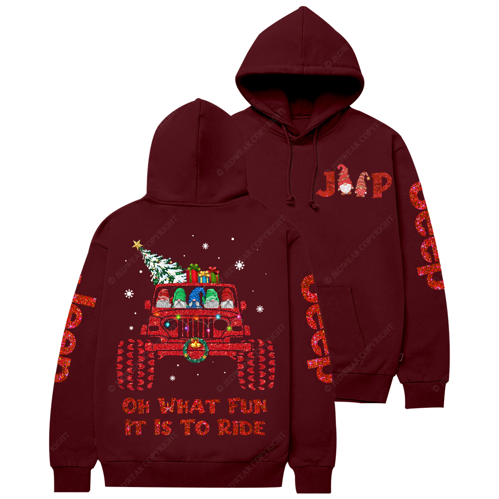 Hanging Xmas With Santa Gnomes Christmas Jp Casual Hoodie
