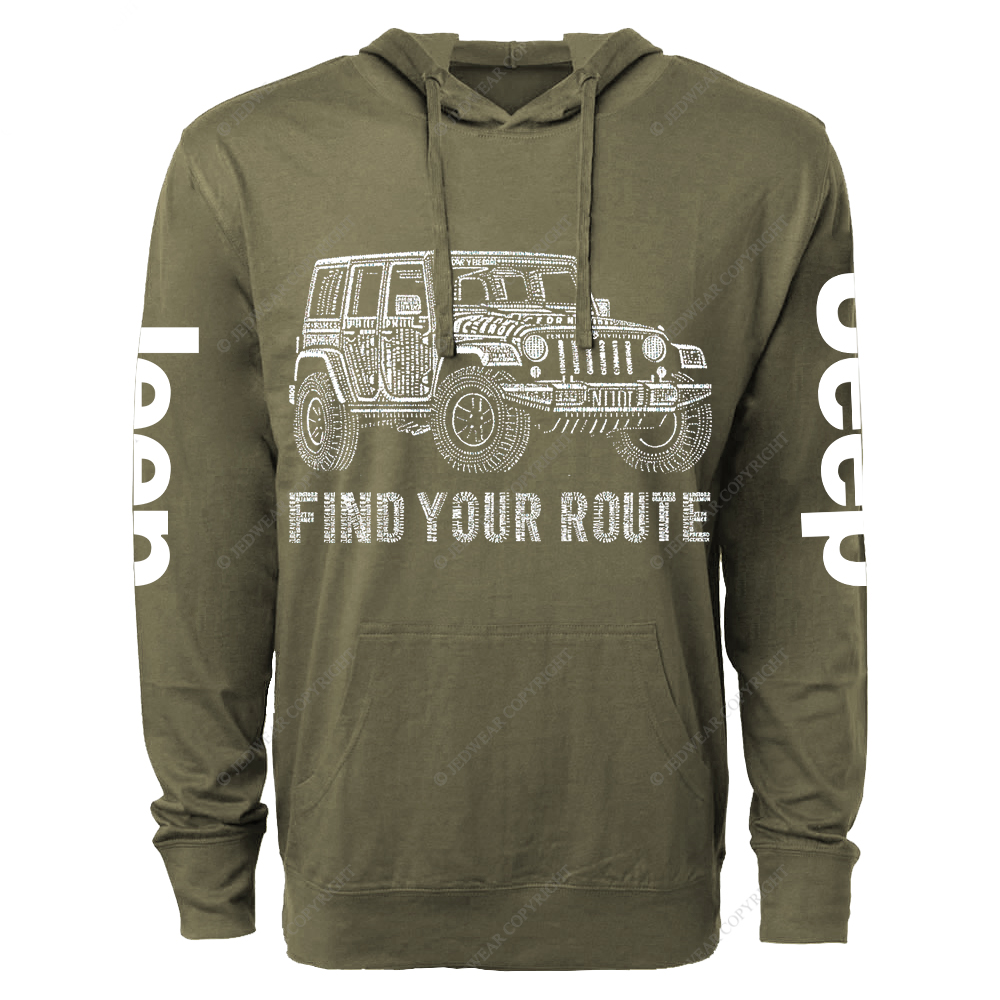 Find Your Route Jp Oversized Lightweight Hoodie   