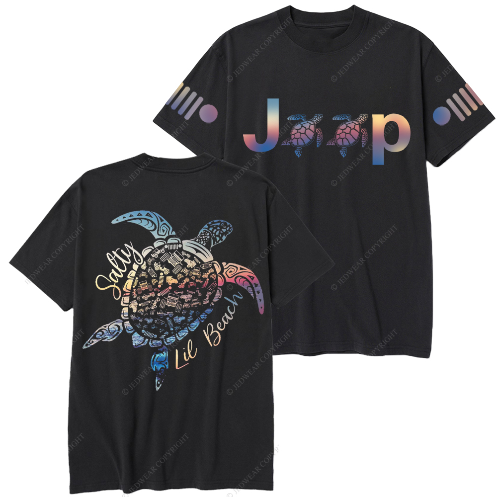 Salty Lie Beach Turtle Jp T-Shirt