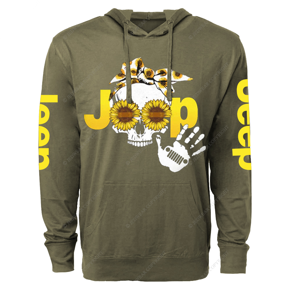 Sunflower Skull Horrible Jp Oversized Lightweight Hoodie   