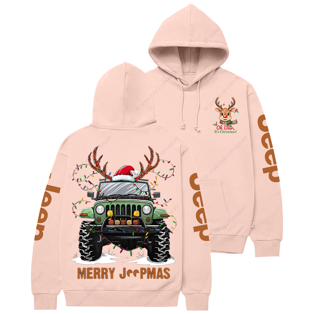 Merry Christmas Xmas Santa Reindeer Jp Casual Hoodie