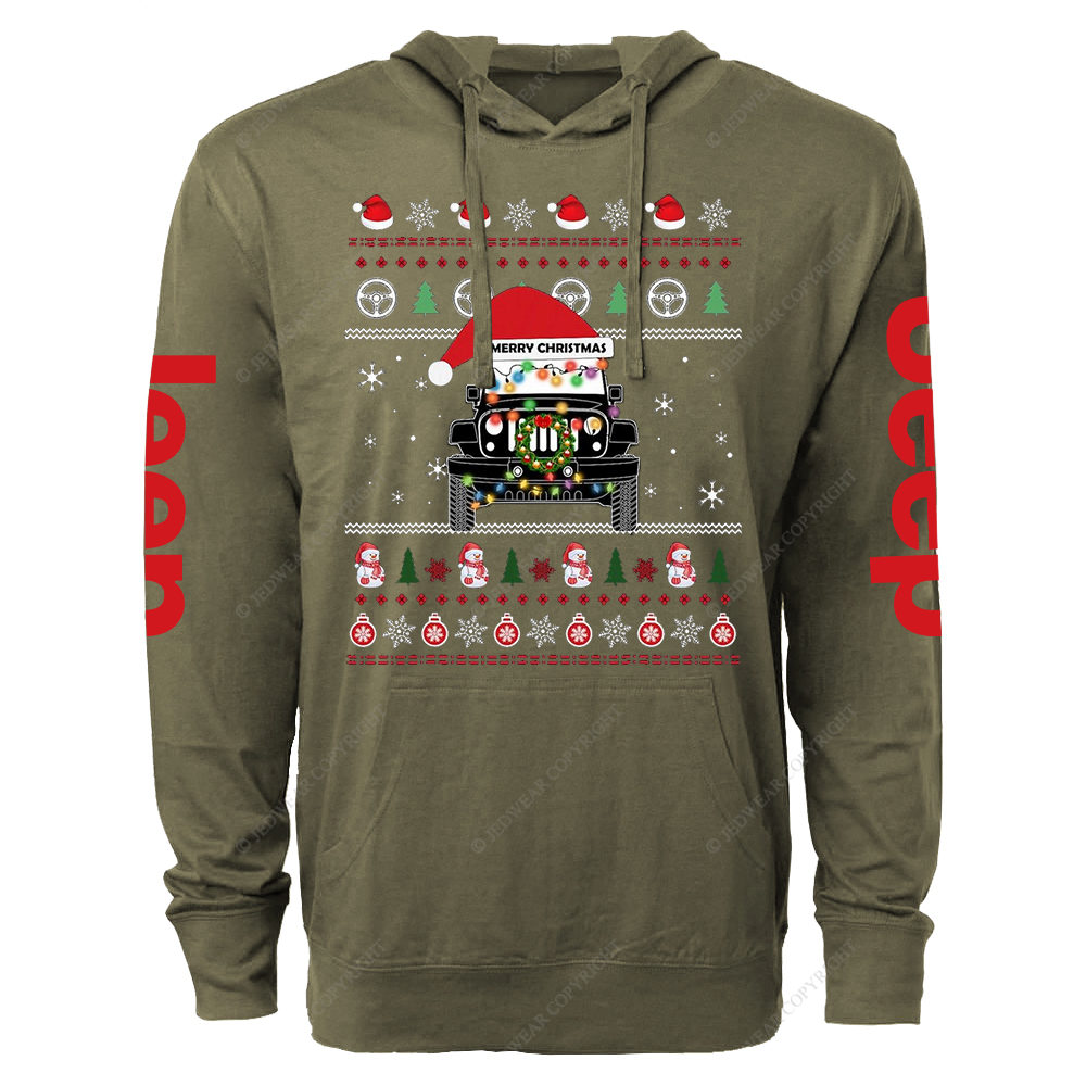 Ugly Light Reindeer Christmas Jp Oversized Lightweight Hoodie   