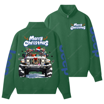 Merry Christmas Jp Half-Zip Jacket Sweatshirt