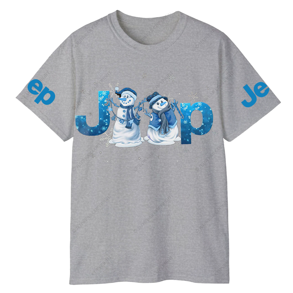 Blue Snowman Christmas Jp T-Shirt