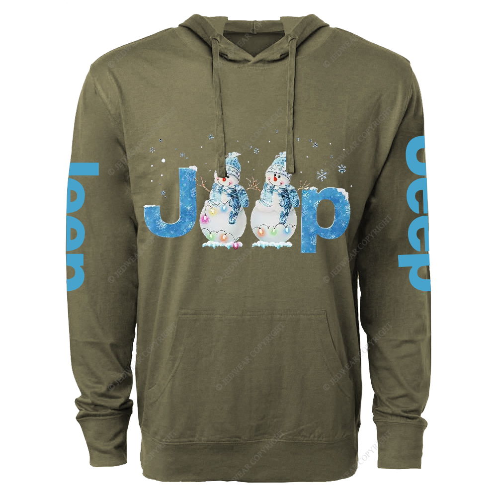 Snowman Merry Christmas Jp Oversized Lightweight Hoodie   