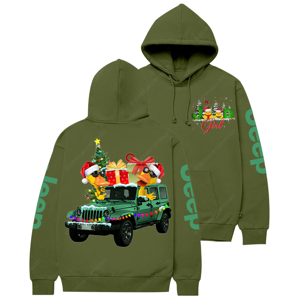 Duck Girl Christmas Jp Casual Hoodie
