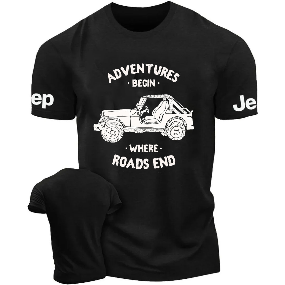 Adventure Begins Where Roads End T-Shirt