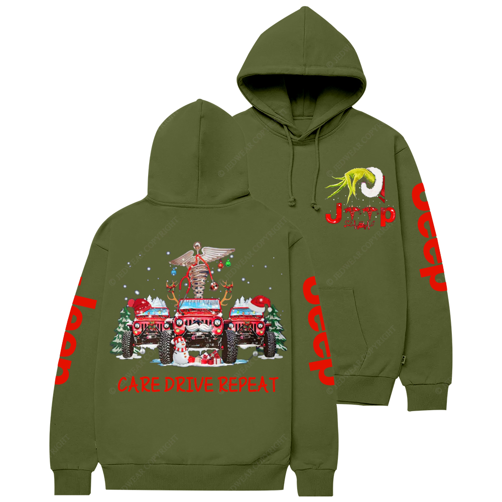 Nurse Care Drive Repeat Christmas Jp Casual Hoodie