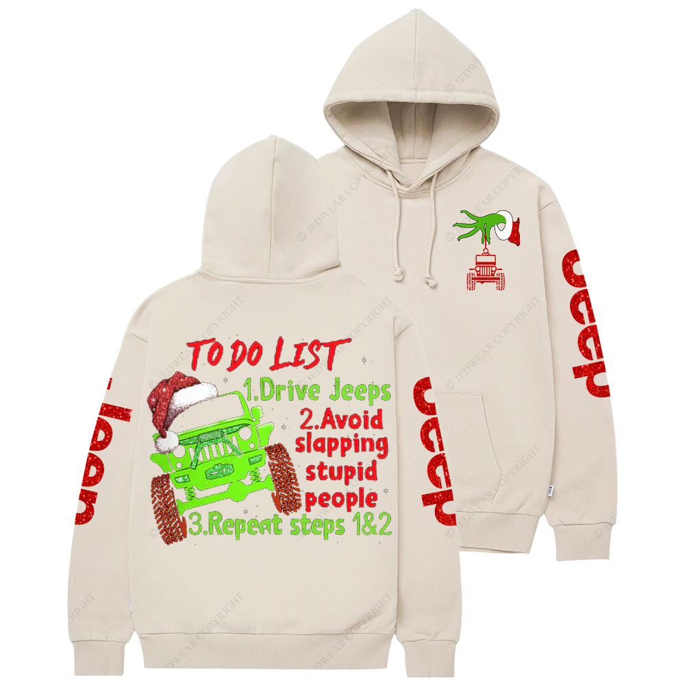 To Do List Jp Three Things Christmas Jp Casual Hoodie