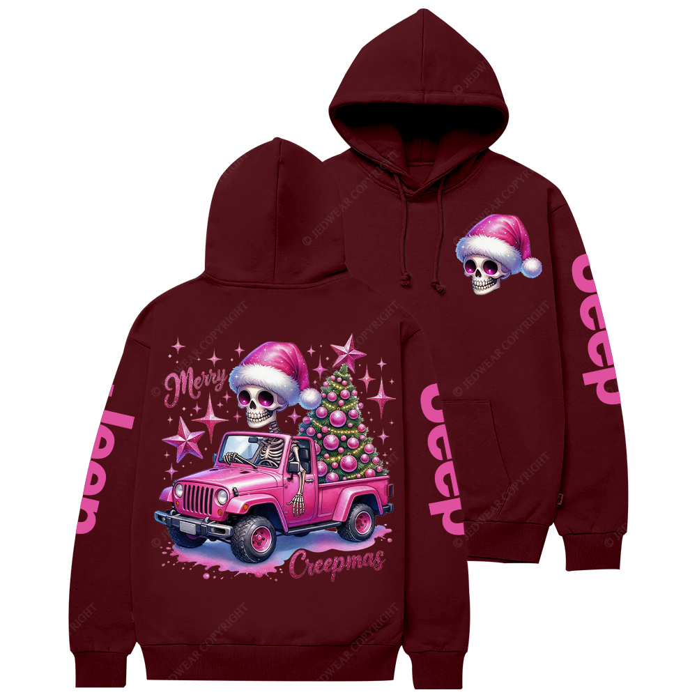 Merry Creepmas Santa Skull Spooky Jp Casual Hoodie