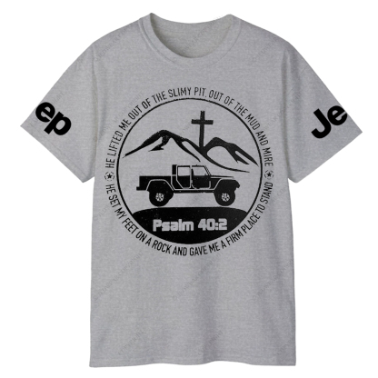 Religion The Lifted Me Out Of The Slimy Pit Psalm 40:2 Jp T-Shirt