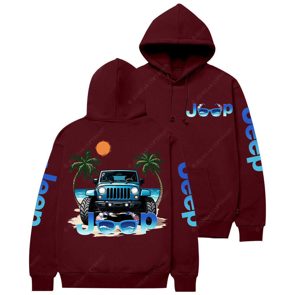 Beach Plam Tree Sea Sunglasses Jp Casual Hoodie