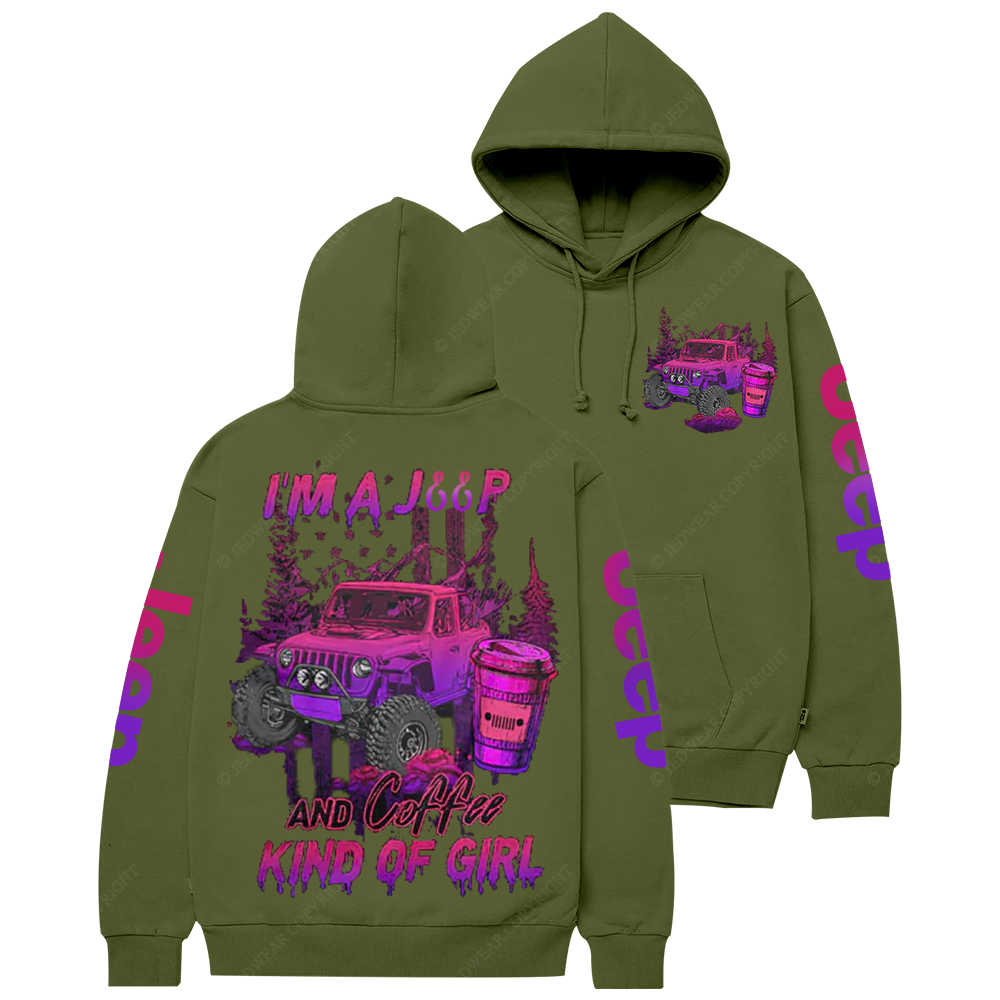 I'm A Jp And Coffee Kind Of Girl Jp Casual Hoodie