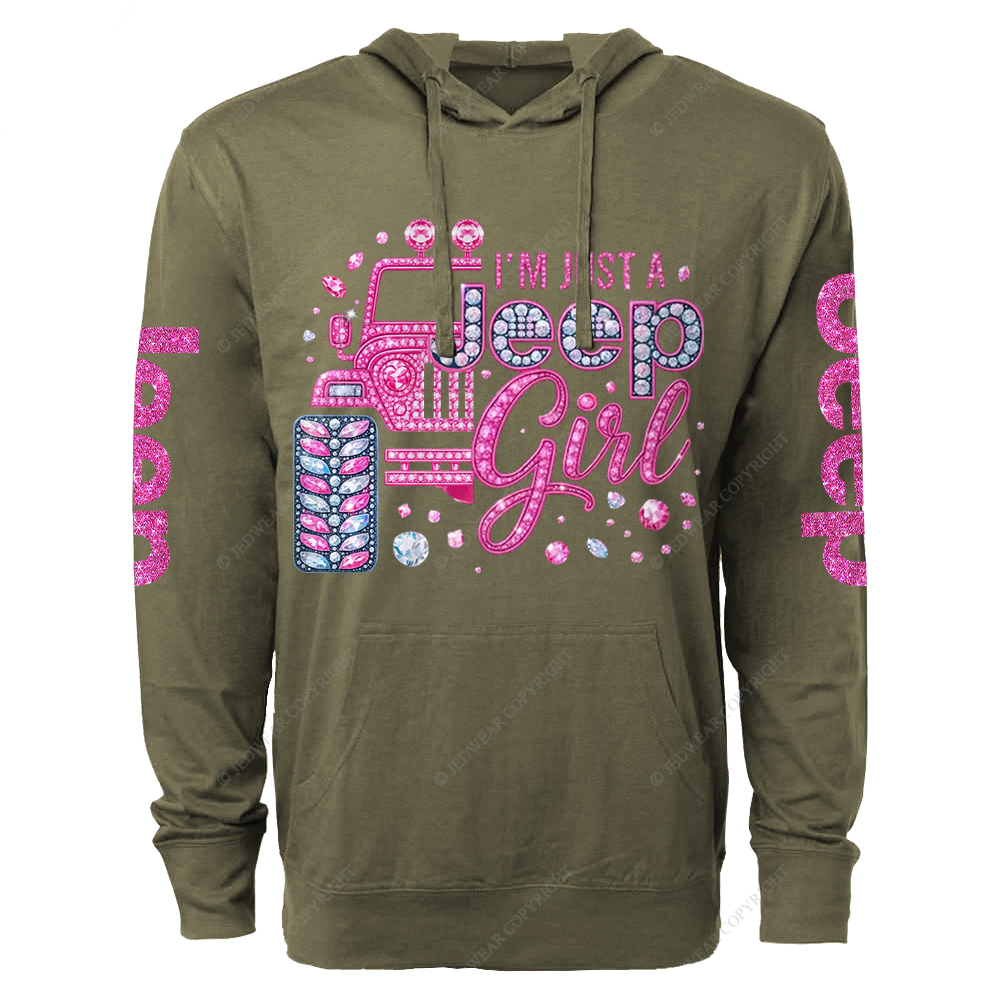 Rhinestone Pink Bling Car Jp Oversized Lightweight Hoodie   