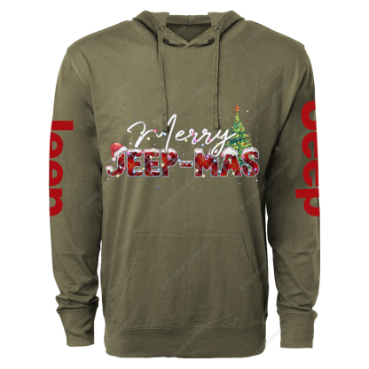 Merry Jp-Mas Text Lights Jp Oversized Lightweight Hoodie   