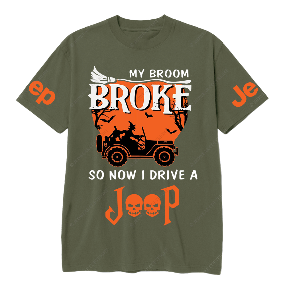Halloween My Broom Broke So Now I Drive A Car JP T-Shirt