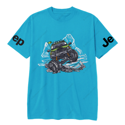 Off-Road Vehicle Driving Hard On Mountain Road Jp T-Shirt