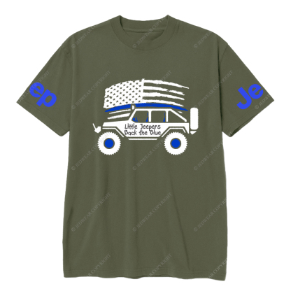 Little Jeepers Back The Blue Policeman American Flag Jp T-Shirt
