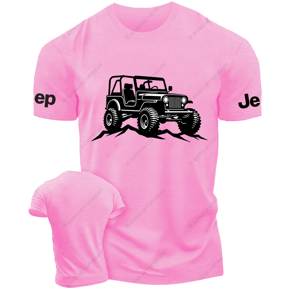 Jp CJ Off-Road Vehicle Driving On The Road  Silhouette Jp T-Shirt