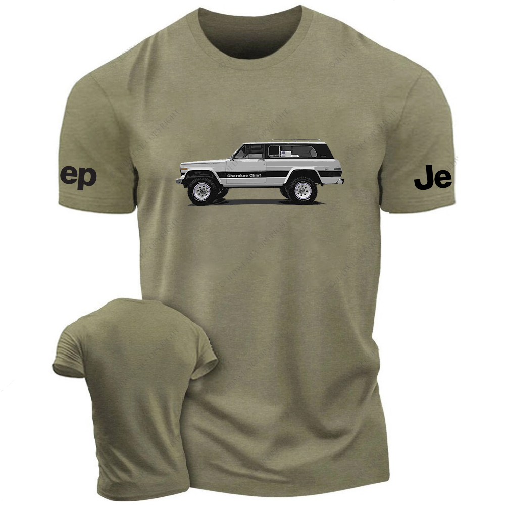 Jp Cherokee Chief Driving On The Road Jp T-Shirt