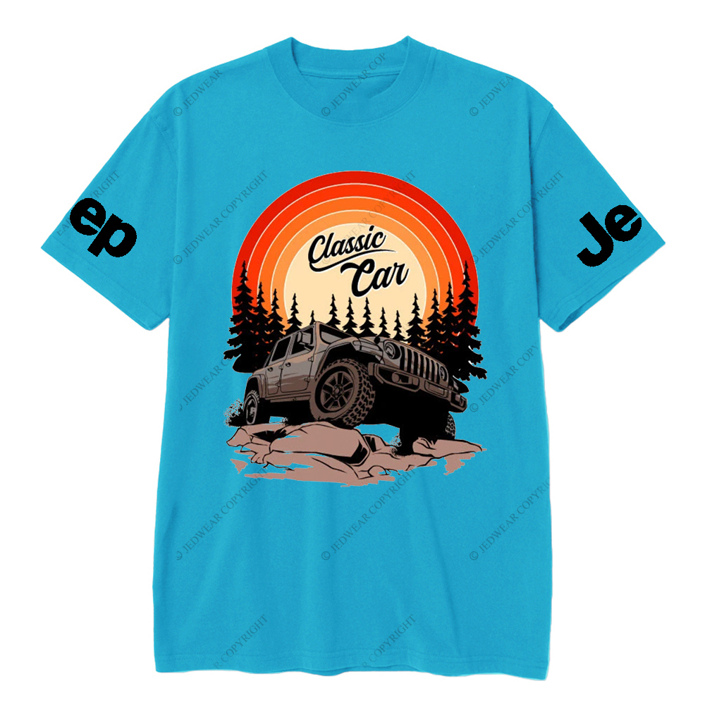 Classic Car And Tree Silhouette JP T-shirt
