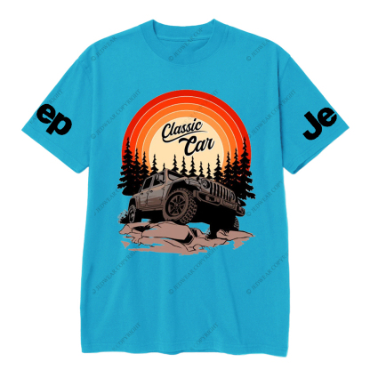 Classic Car And Tree Silhouette JP T-shirt