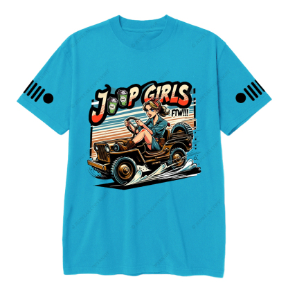 Jp Girl Sitting In Racing Car Jp T-Shirt