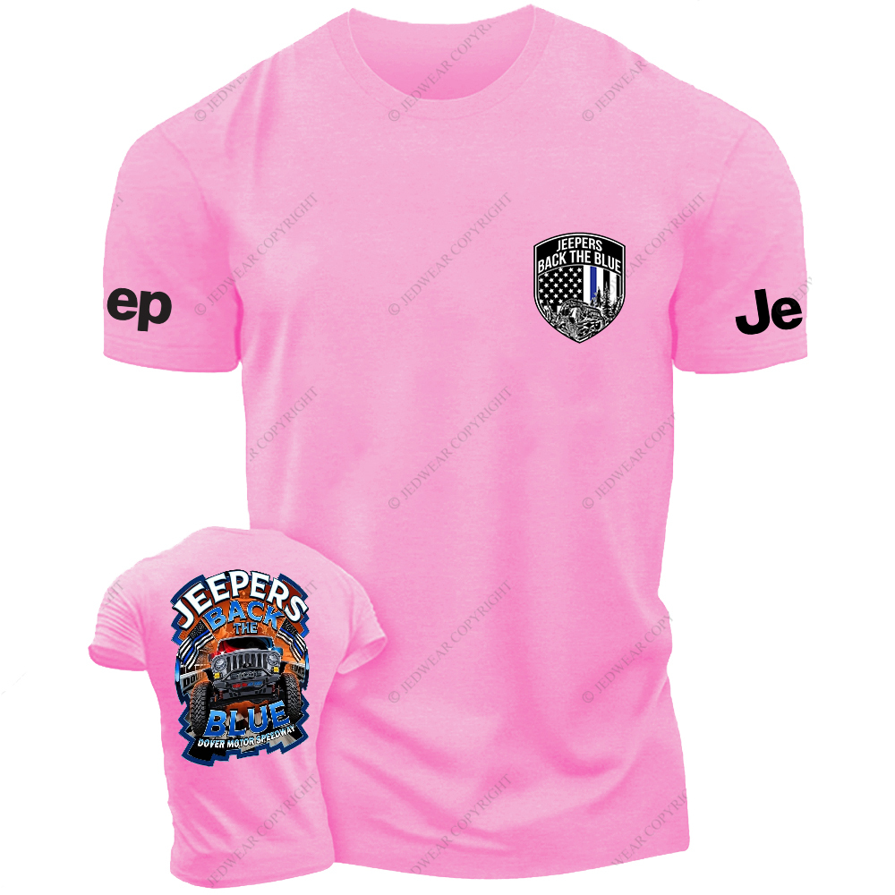 Policeman Jeepers Back The Blue  Dover Motor Speedway Jp T-Shirt