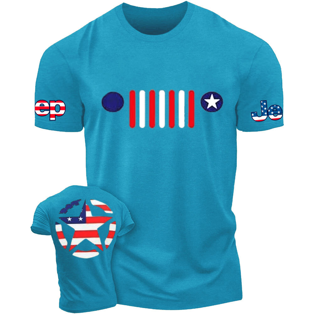US Flag Jp Grille and Star T-Shirt