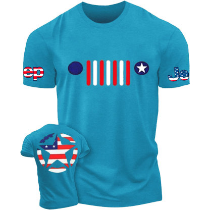US Flag Jp Grille and Star T-Shirt