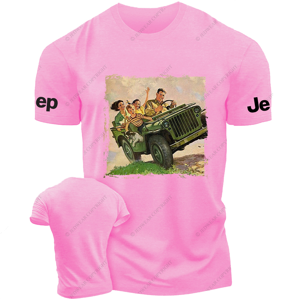 A Family Riding An Off-Road Vehicle Jp T-Shirt