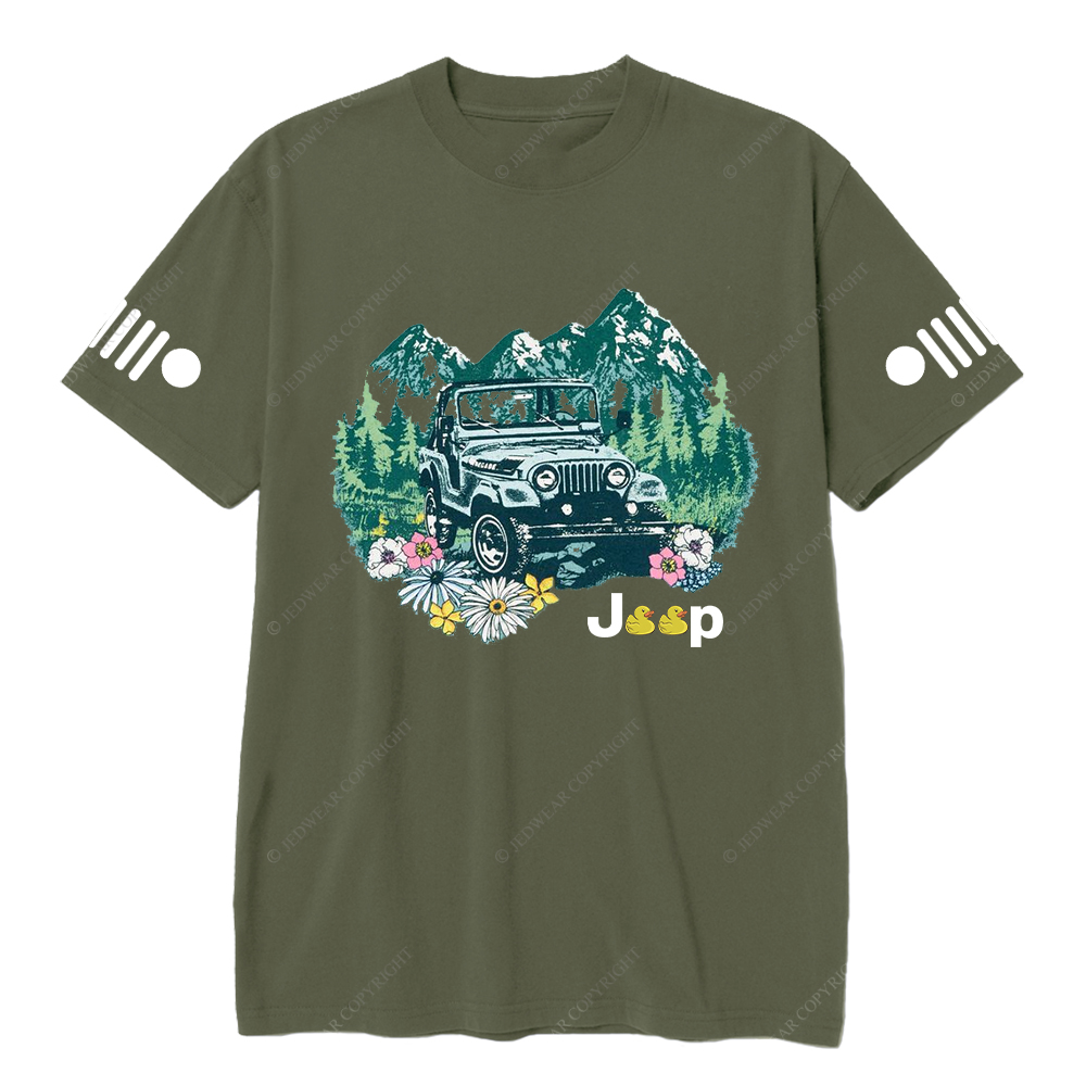 Off-Road Vehicle Driving On The Forest T-Shirt