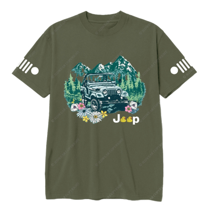 Off-Road Vehicle Driving On The Forest T-Shirt