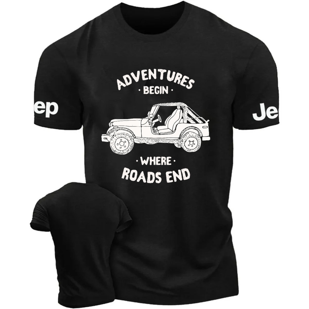 Adventure Begins Where Roads End T-Shirt
