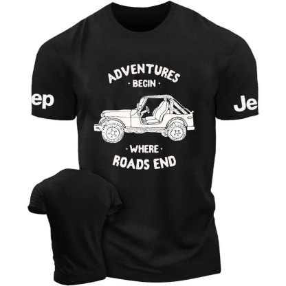 Adventure Begins Where Roads End T-Shirt