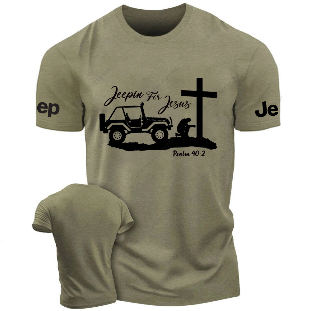 Jeepers For Jesus Religion Psalm Repent Jp T-Shirt