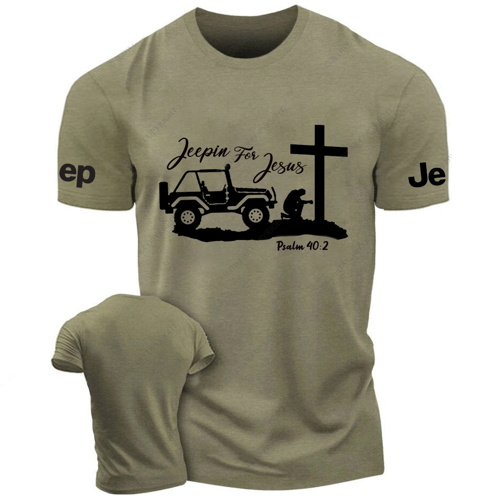 Jeepers For Jesus Religion Psalm Repent Jp T-Shirt