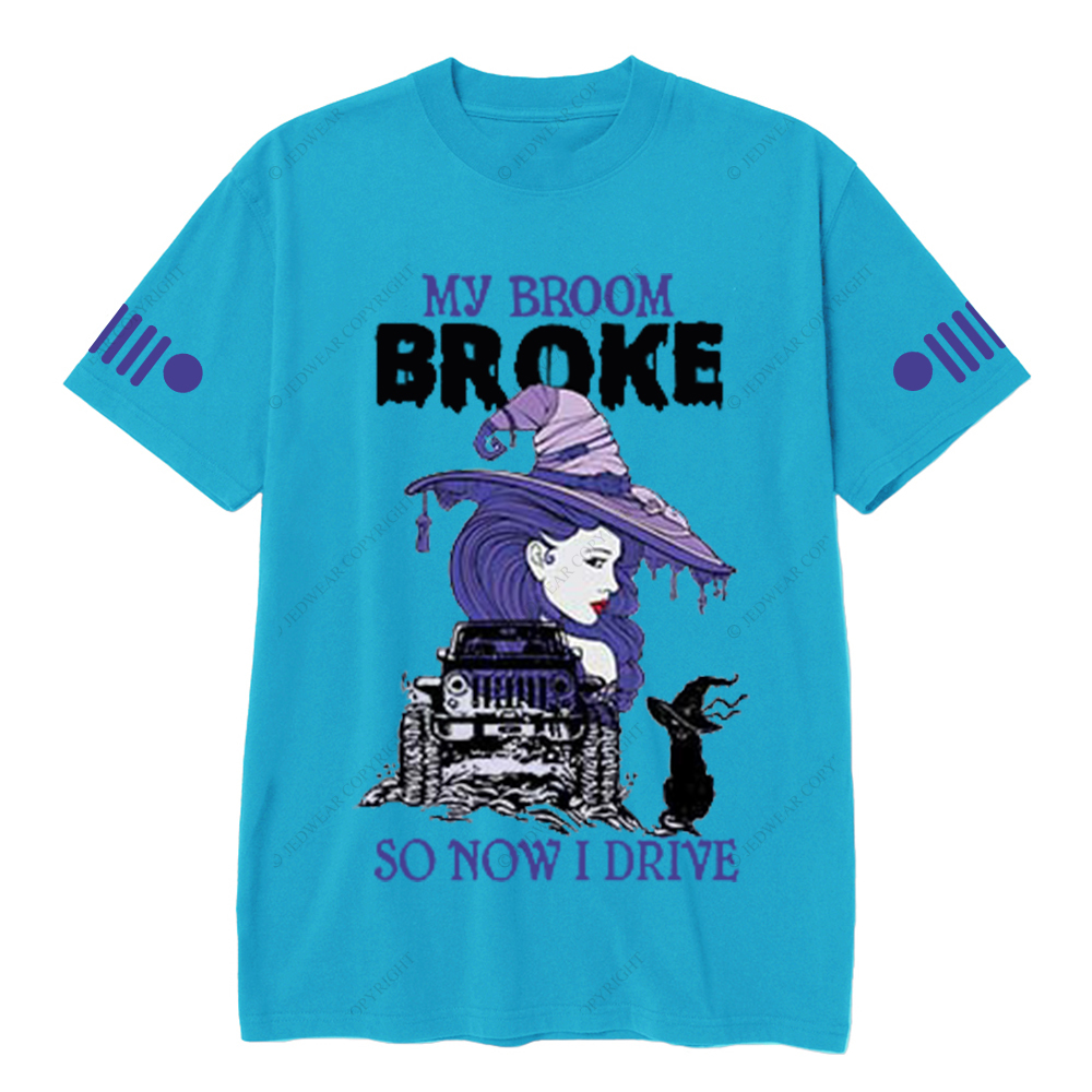 My Broom Broke So Now I Drive Skull  Jp T-Shirt