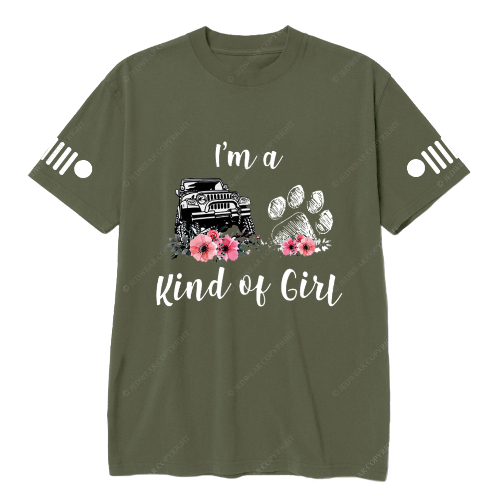 I'm A Kind Of Girl Dog Paw Flower Jp T-Shirt