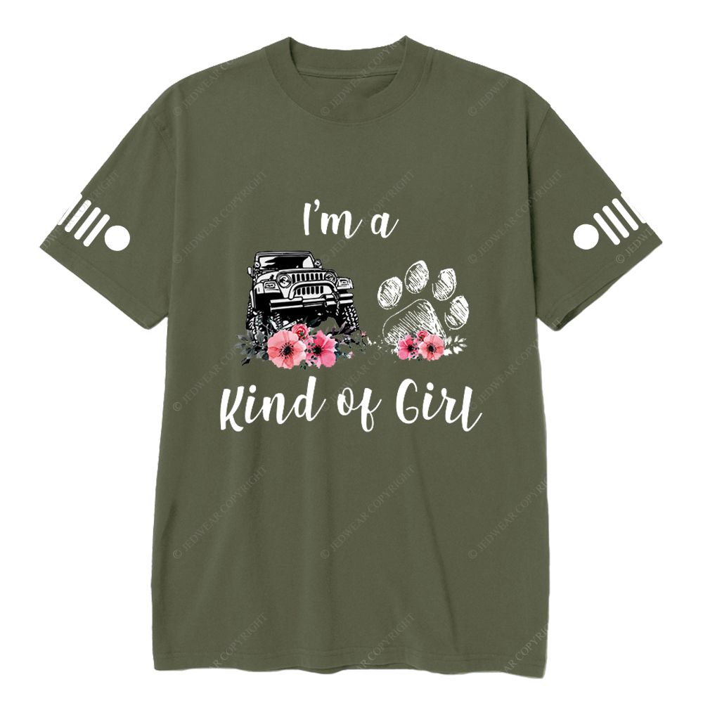 I'm A Kind Of Girl Dog Paw Flower Jp T-Shirt
