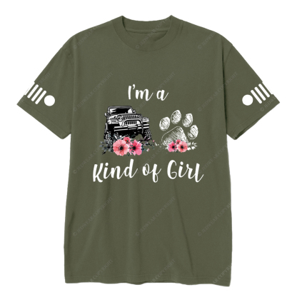 I'm A Kind Of Girl Dog Paw Flower Jp T-Shirt