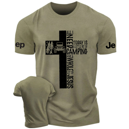 Religion Jesus Cross All Need Camping Jp T-Shirt