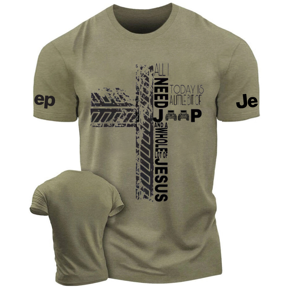 Religion Cross All I Need Jp And Jesus Today Is A Little Bit Of Jp T-Shirt