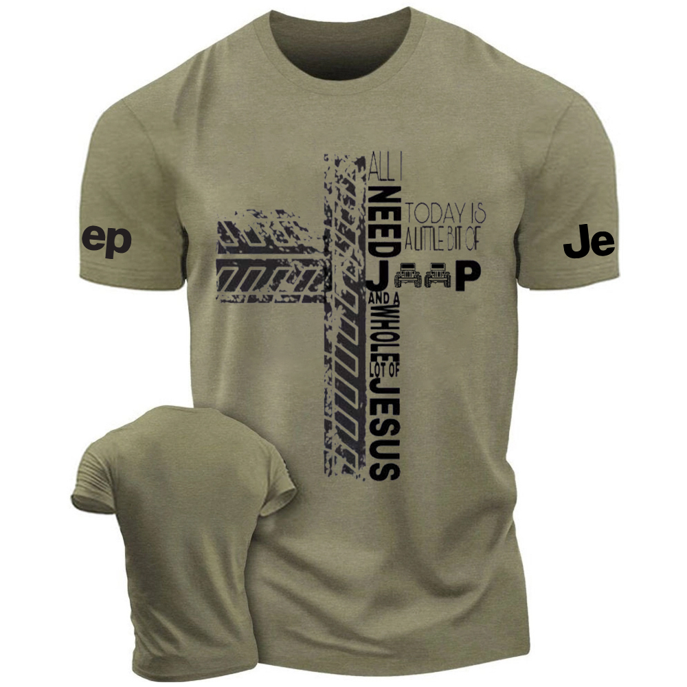 Religion Cross All I Need Jp And Jesus Today Is A Little Bit Of Jp T-Shirt