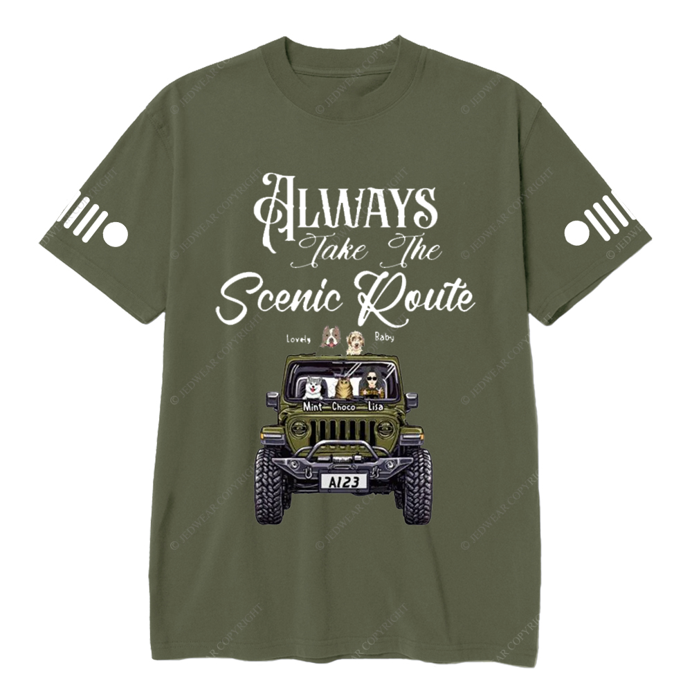 Always Take The Scenic Route Dog Lovely Baby Jp T-Shirt