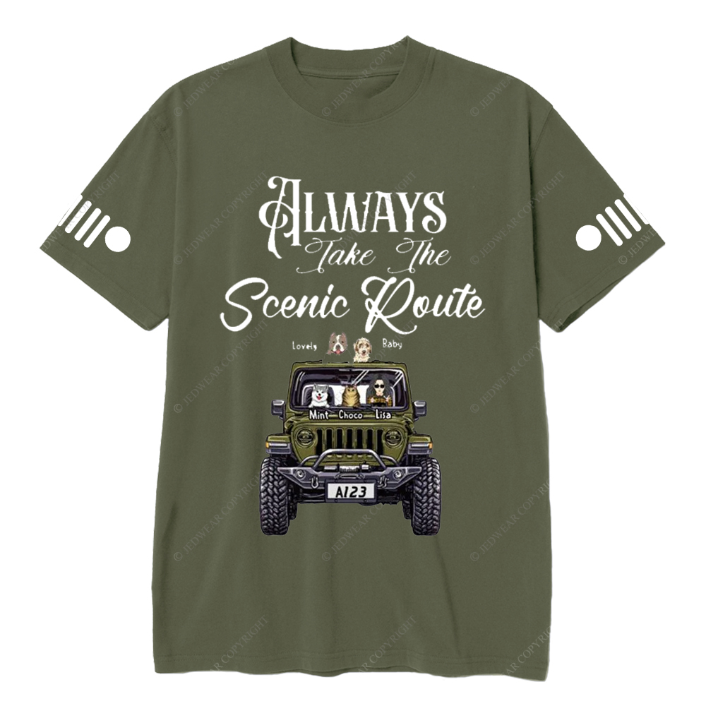 Always Take The Scenic Route Dog Lovely Baby Jp T-Shirt