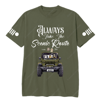 Always Take The Scenic Route Dog Lovely Baby Jp T-Shirt