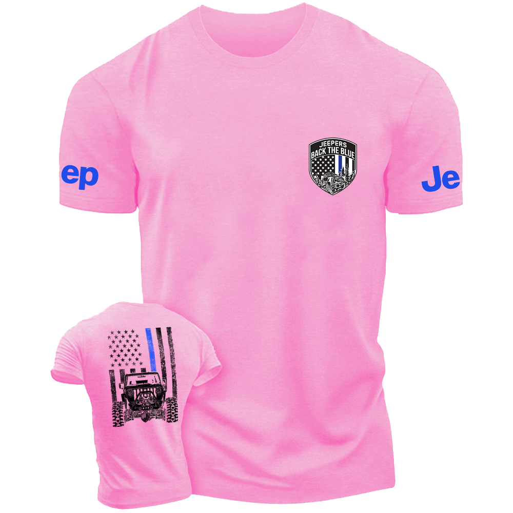 American Flag Policeman  The Blue Line Police Badge Jp T-Shirt